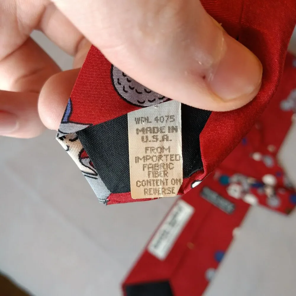 Vtg 1993 Beetle Bailey by Mort Walker Golf Themed Neck Tie 57x4 Made in USA